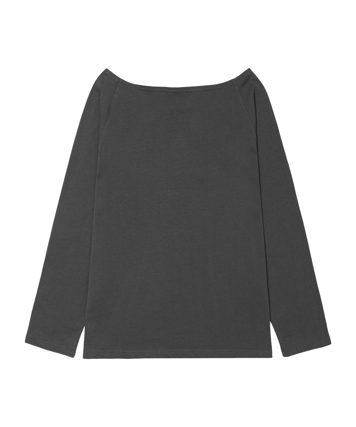 아메스 월드와이드(AMES-WORLDWIDE) ANGEL HOTFIX OFF SHOULDER LS TEE CHARCOAL