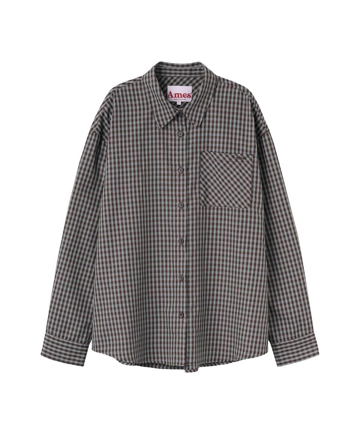 아메스 월드와이드(AMES-WORLDWIDE) 52 CHECK SHIRTS BROWN
