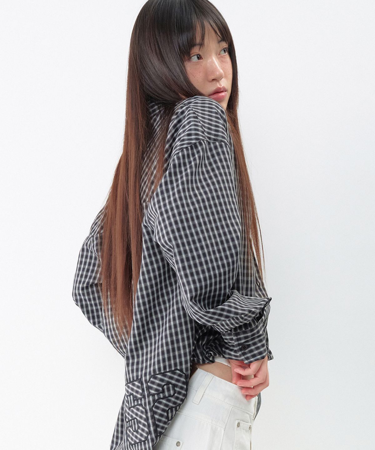 아메스 월드와이드(AMES-WORLDWIDE) 52 CHECK SHIRTS BLACK