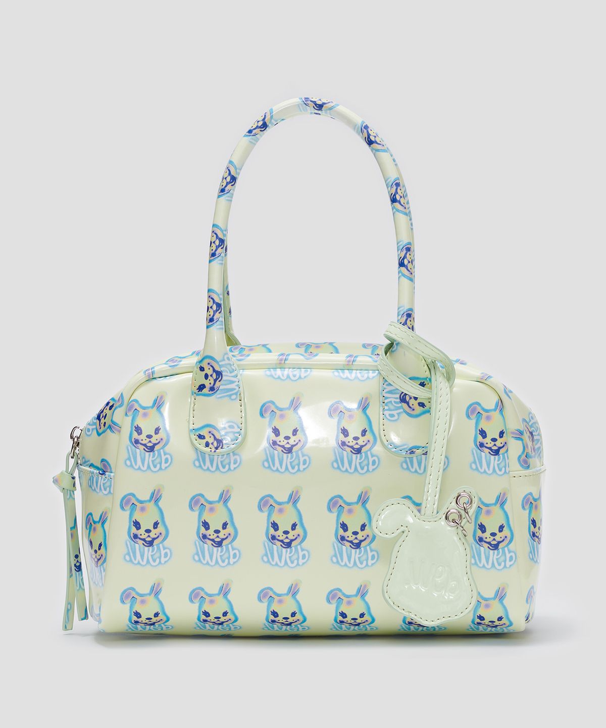 타입서비스(TYPESERVICE) Patent Graphic Mini Bag [Lime]