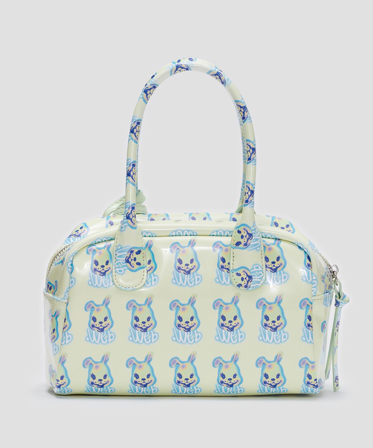 타입서비스(TYPESERVICE) Patent Graphic Mini Bag [Lime]