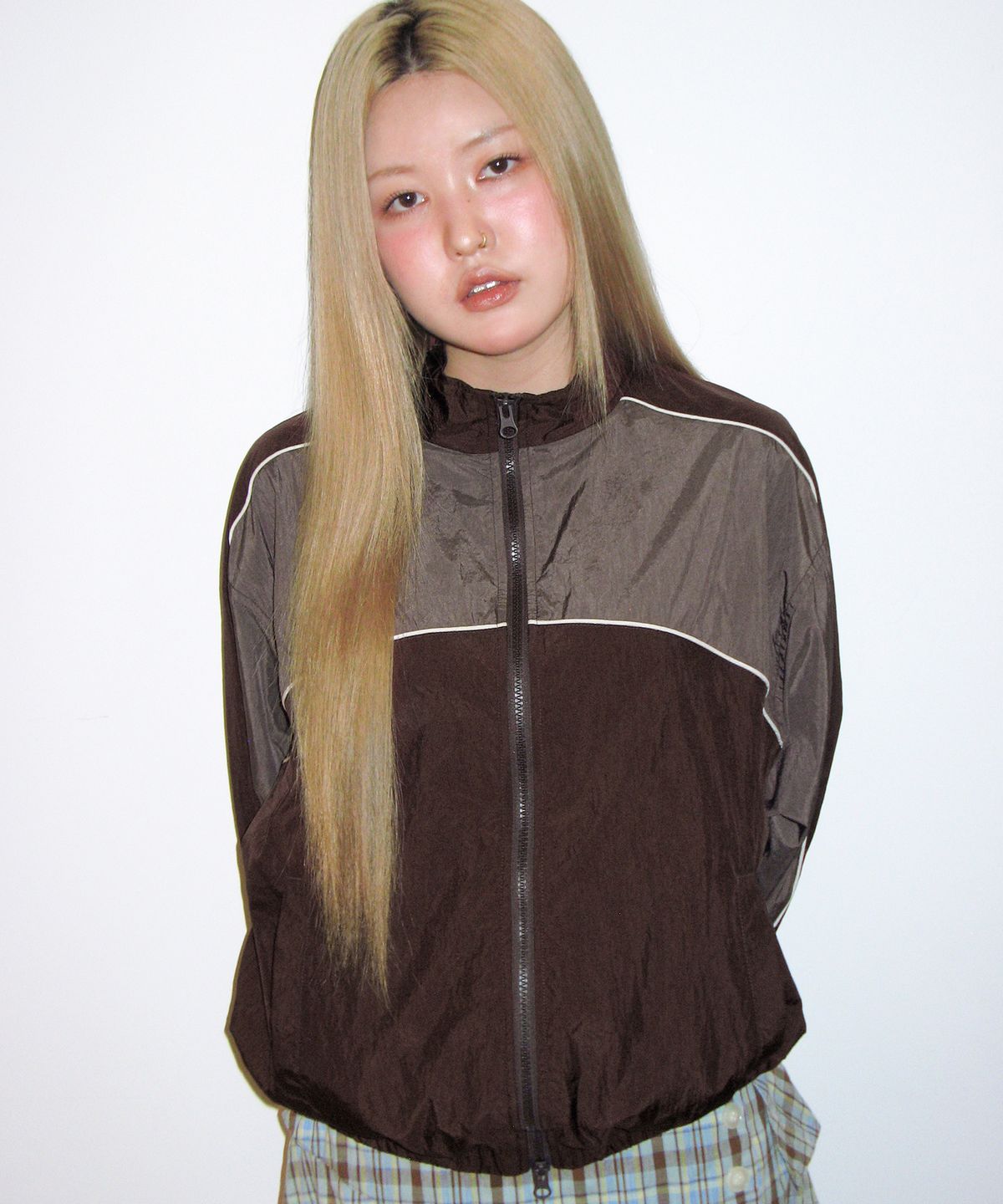 아메스 월드와이드(AMES-WORLDWIDE) CASUAL BLOCK WINDBREAKER BROWN