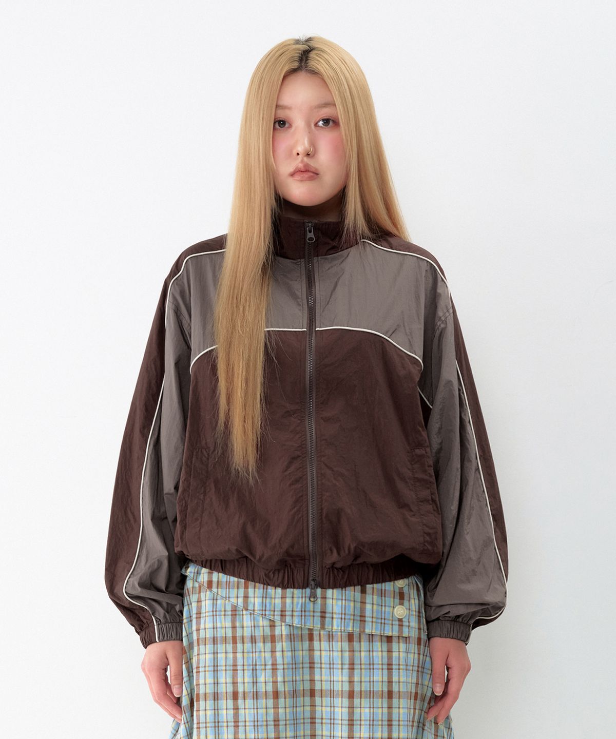 아메스 월드와이드(AMES-WORLDWIDE) CASUAL BLOCK WINDBREAKER BROWN
