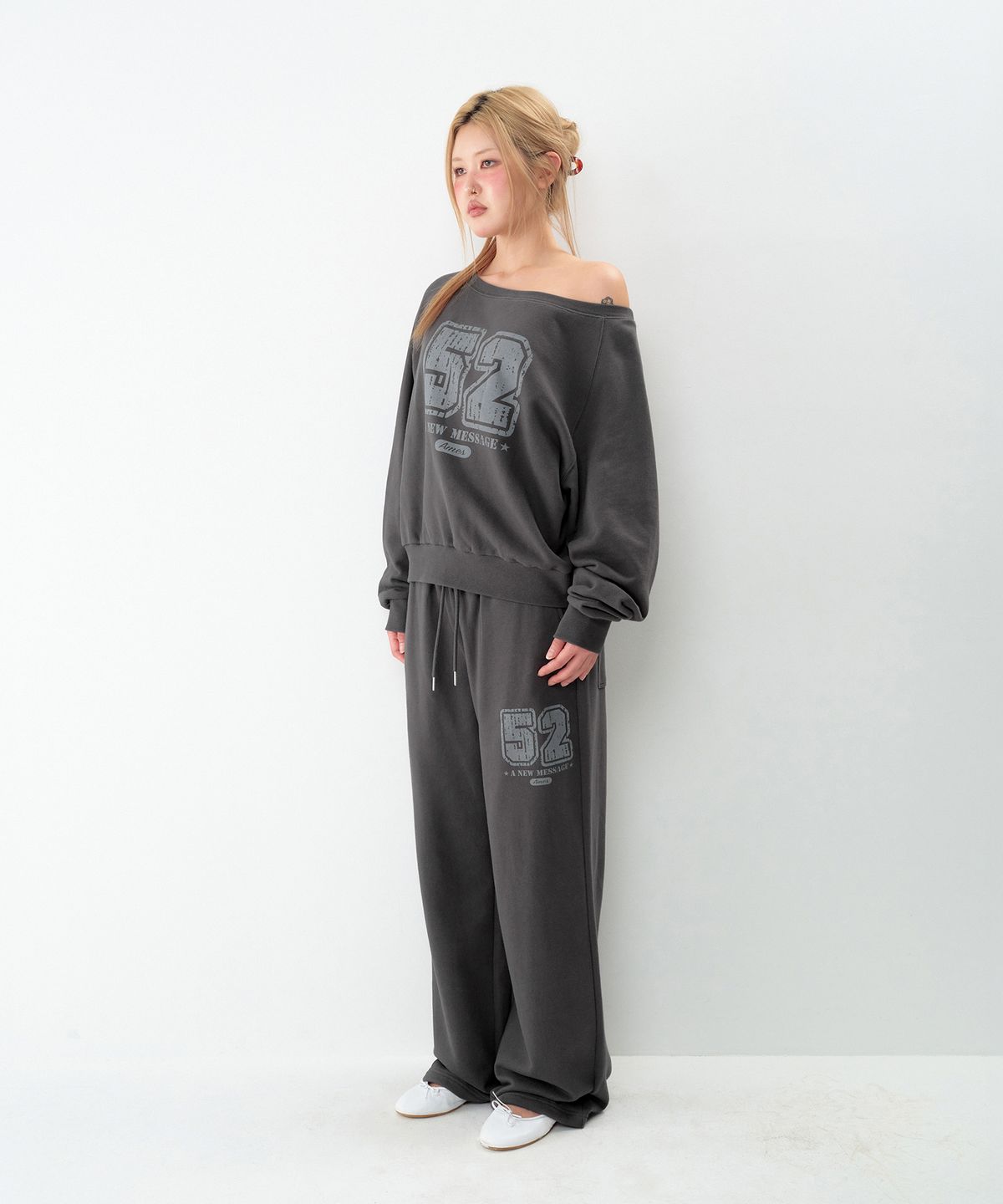 아메스 월드와이드(AMES-WORLDWIDE) 52 CASUAL SWEATPANTS CHARCOAL
