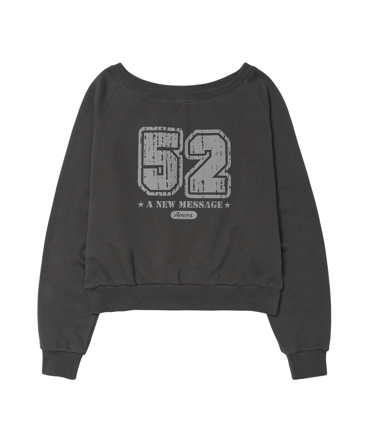 아메스 월드와이드(AMES-WORLDWIDE) 52 CASUAL OFF SHOULDER SWEATSHIRT CHARCOAL