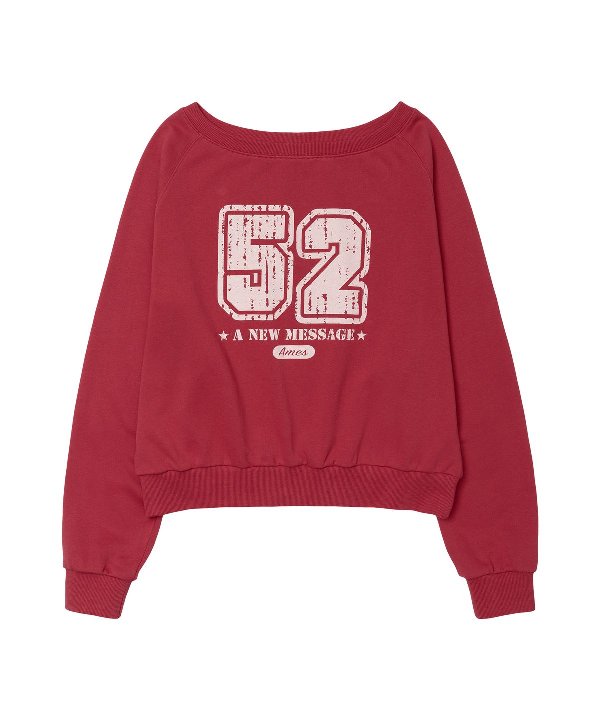 아메스 월드와이드(AMES-WORLDWIDE) 52 CASUAL OFF SHOULDER SWEATSHIRT RED