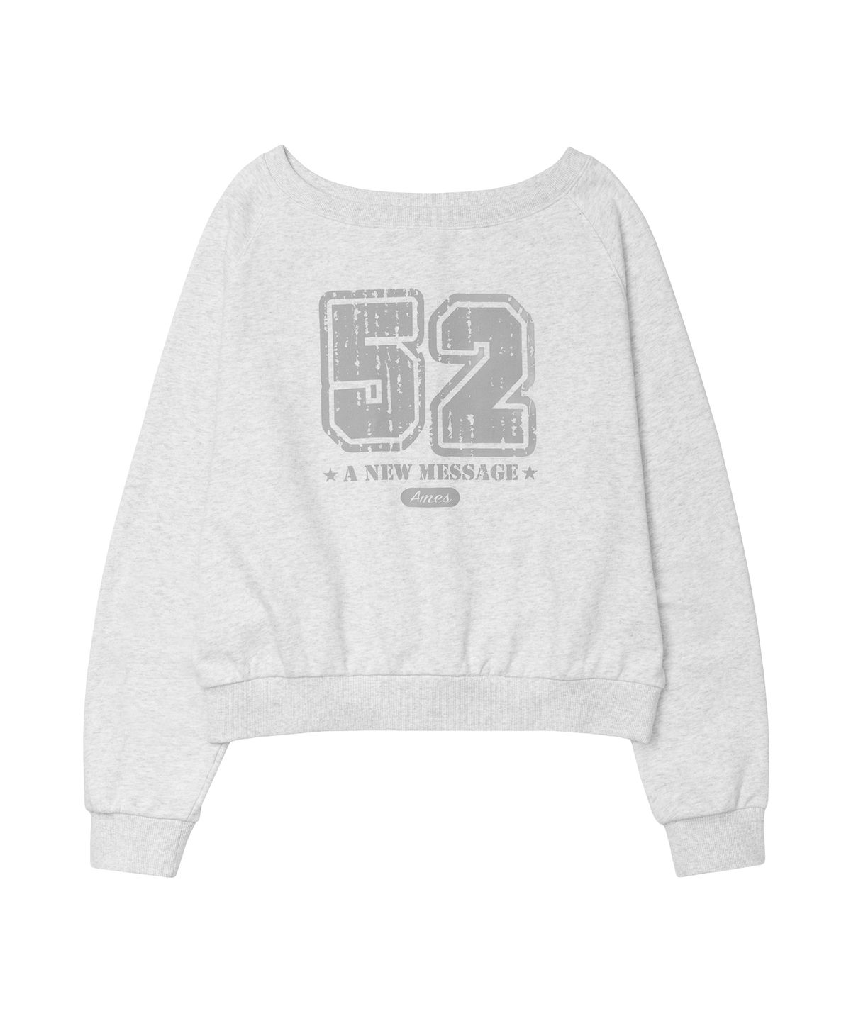 아메스 월드와이드(AMES-WORLDWIDE) 52 CASUAL OFF SHOULDER SWEATSHIRT LIGHT GREY