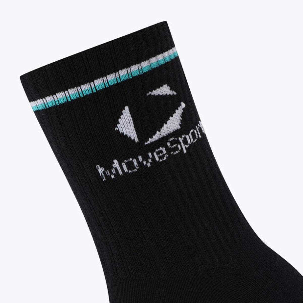 무브스포츠 바이 데상트(MOVESPORT BY DESCENTE) 크루 삭스 블랙 VS123ESO12