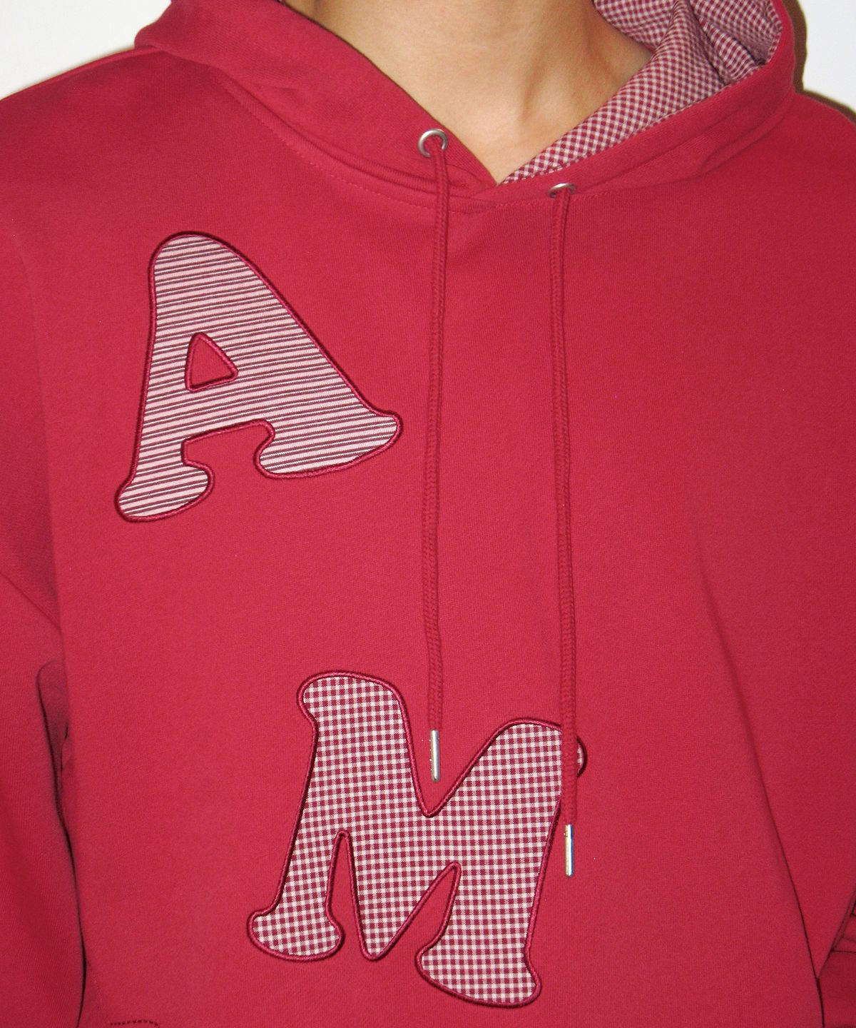 아메스 월드와이드(AMES-WORLDWIDE) BIG PATCH APPLIQUE HOODIE RED