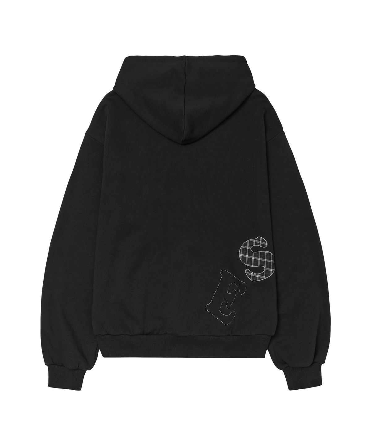 아메스 월드와이드(AMES-WORLDWIDE) BIG PATCH APPLIQUE HOODIE BLACK