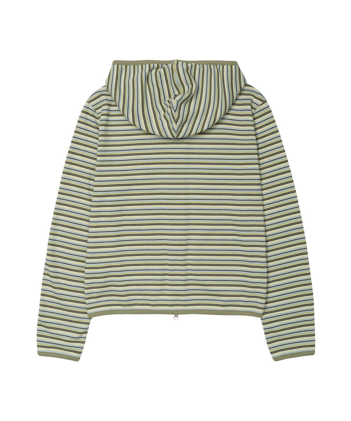 아메스 월드와이드(AMES-WORLDWIDE) STRIPE SOFT HOODIE ZIP-UP GREEN