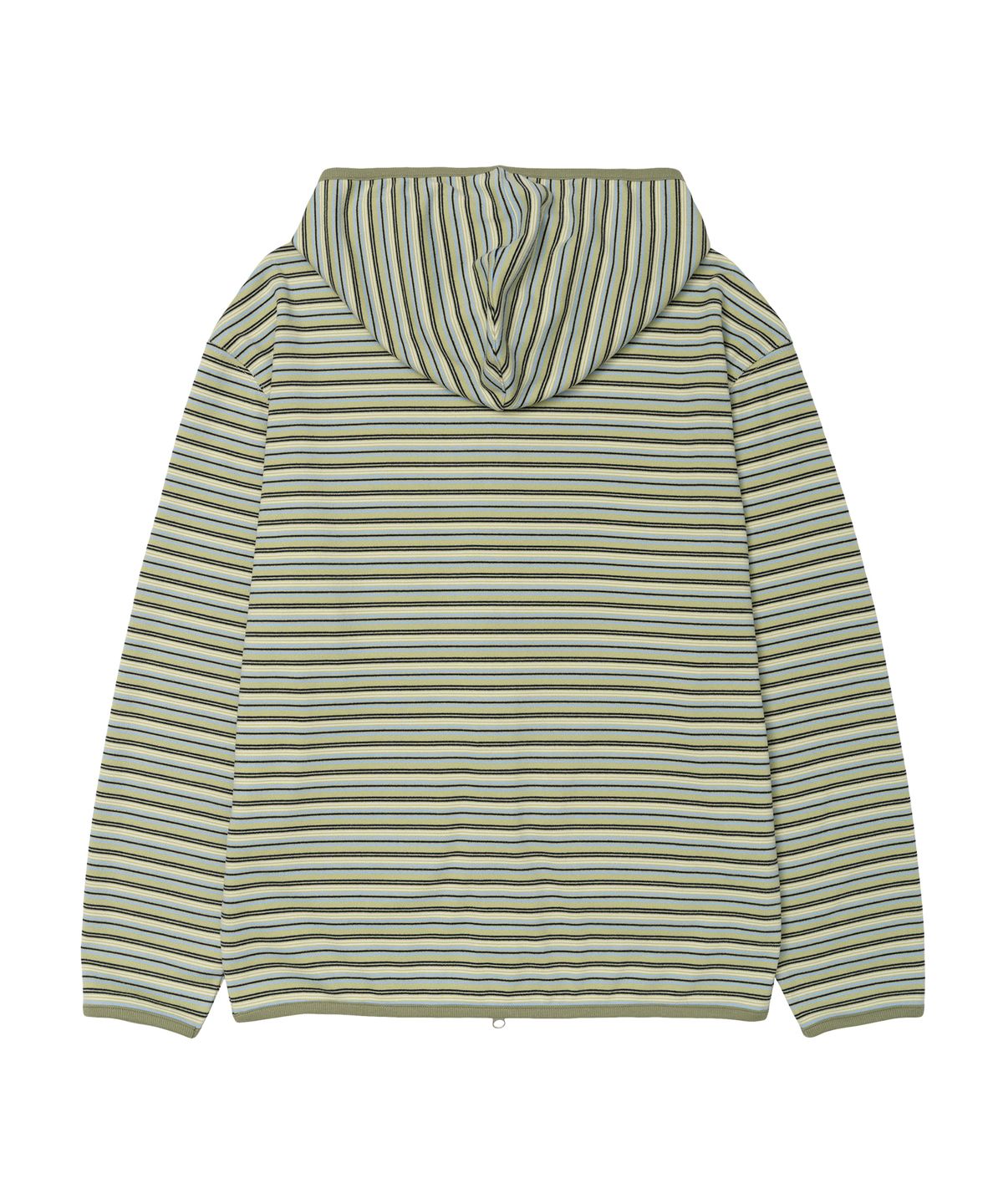 아메스 월드와이드(AMES-WORLDWIDE) STRIPE SOFT HOODIE ZIP-UP GREEN
