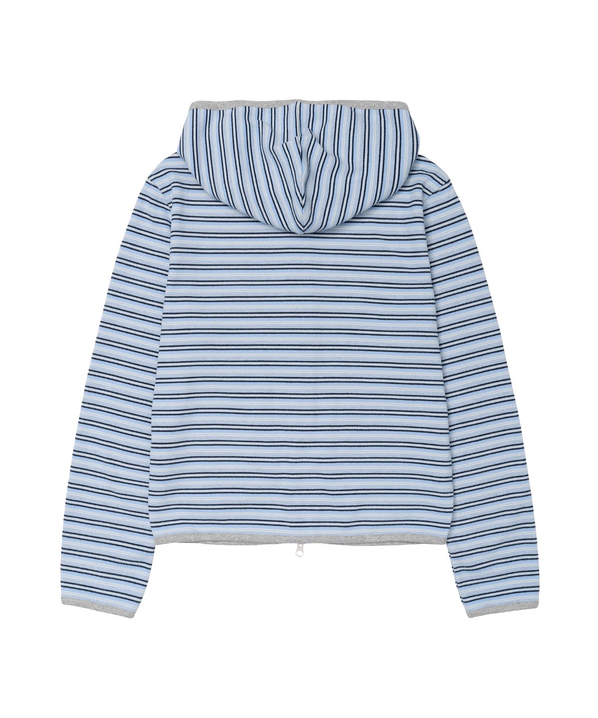 아메스 월드와이드(AMES-WORLDWIDE) STRIPE SOFT HOODIE ZIP-UP BLUE