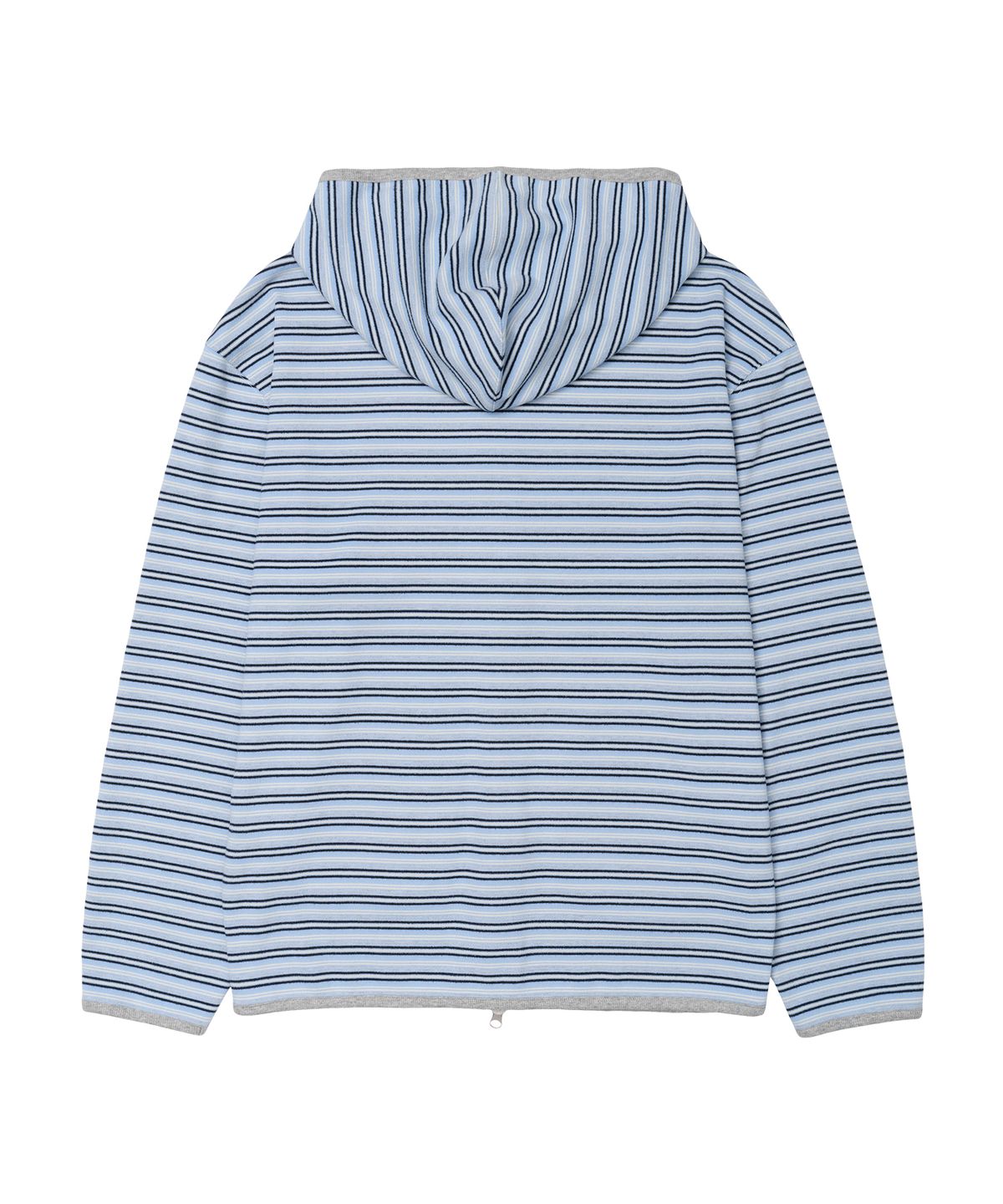 아메스 월드와이드(AMES-WORLDWIDE) STRIPE SOFT HOODIE ZIP-UP BLUE