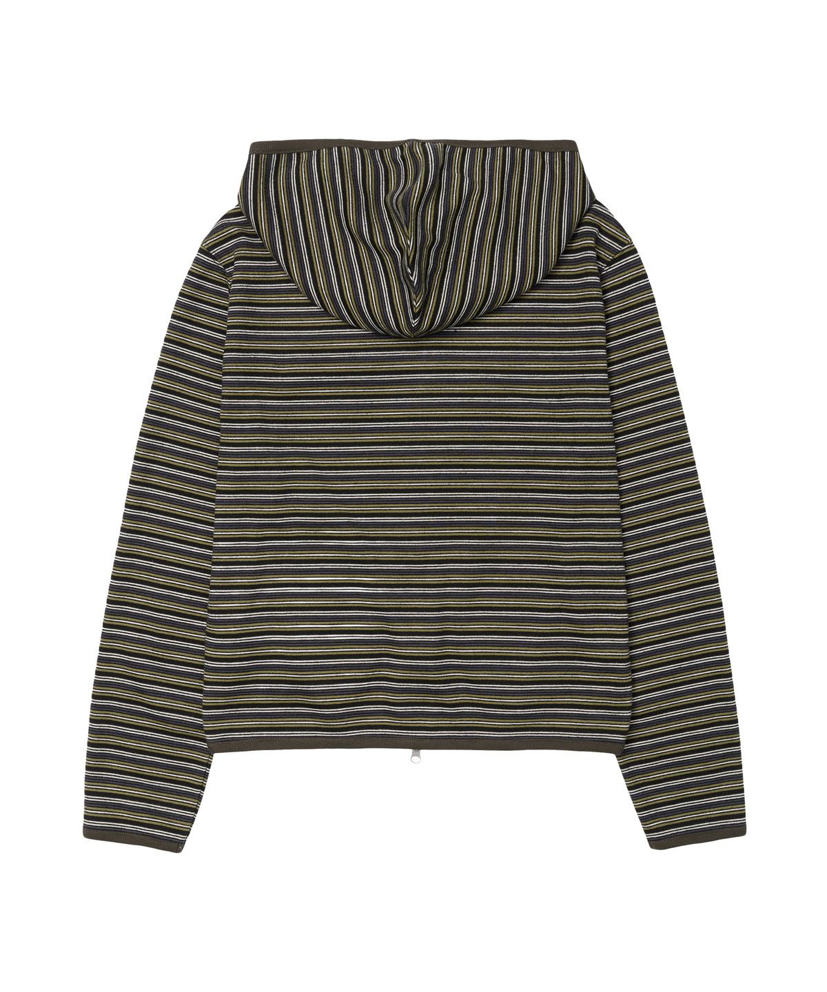 아메스 월드와이드(AMES-WORLDWIDE) STRIPE SOFT HOODIE ZIP-UP KHAKI