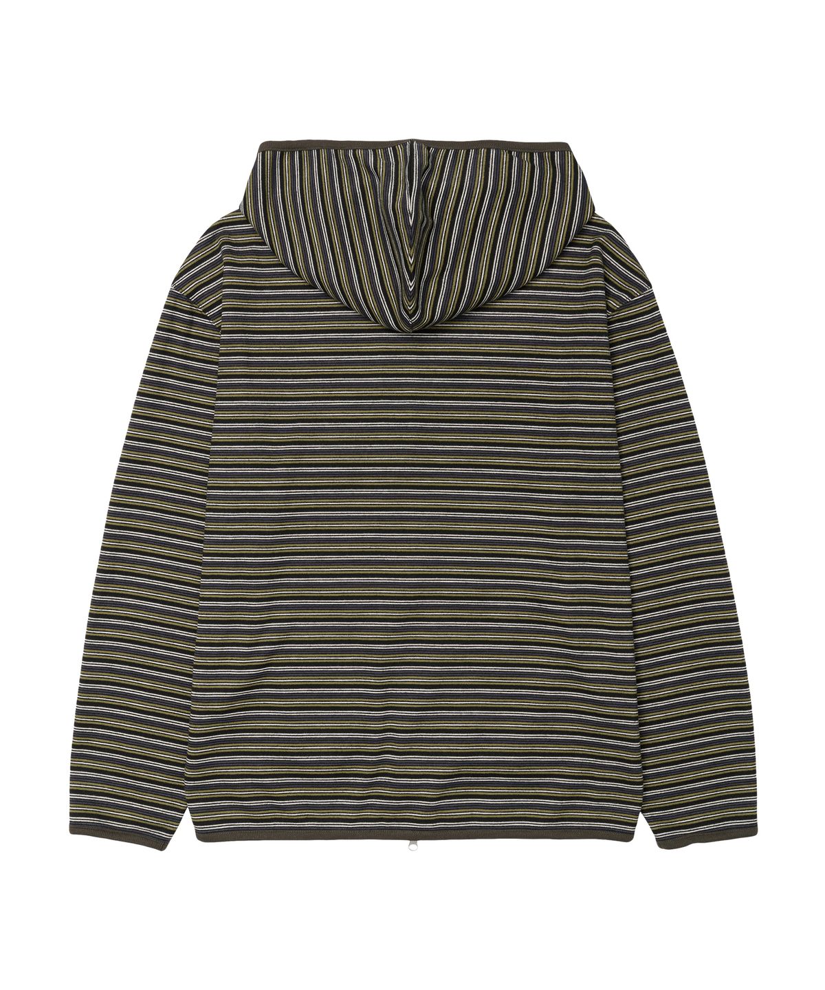아메스 월드와이드(AMES-WORLDWIDE) STRIPE SOFT HOODIE ZIP-UP KHAKI