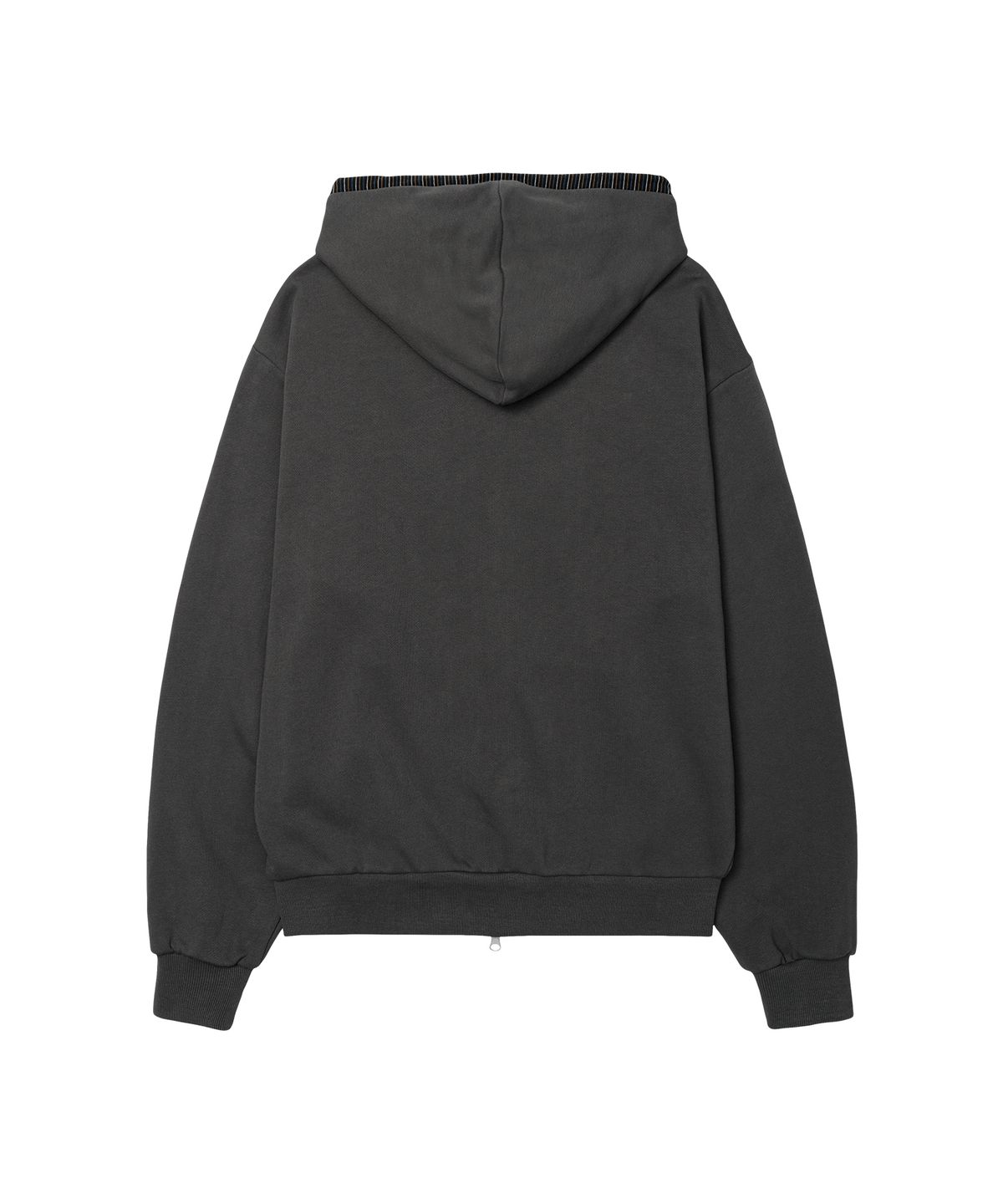 아메스 월드와이드(AMES-WORLDWIDE) 52 STRIPE APPLIQUE HOODIE ZIP-UP CHARCOAL