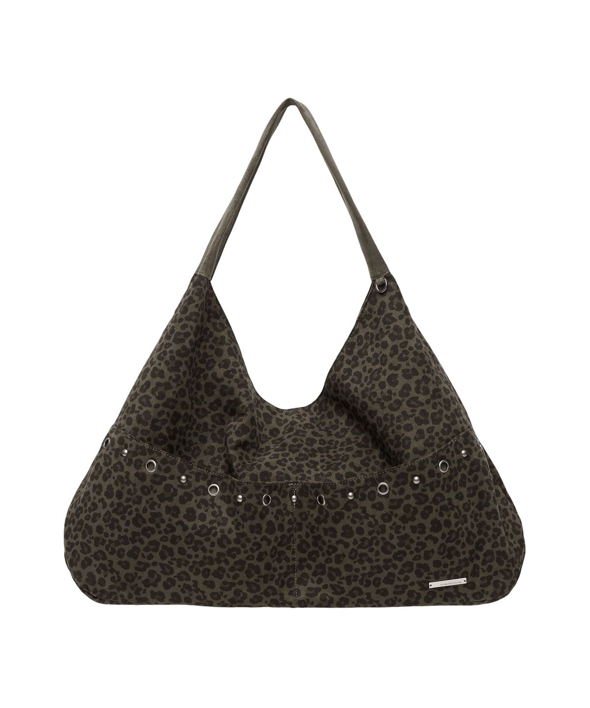 아메스 월드와이드(AMES-WORLDWIDE) LEOPARD STUDDED SHOULDER BAG KHAKI