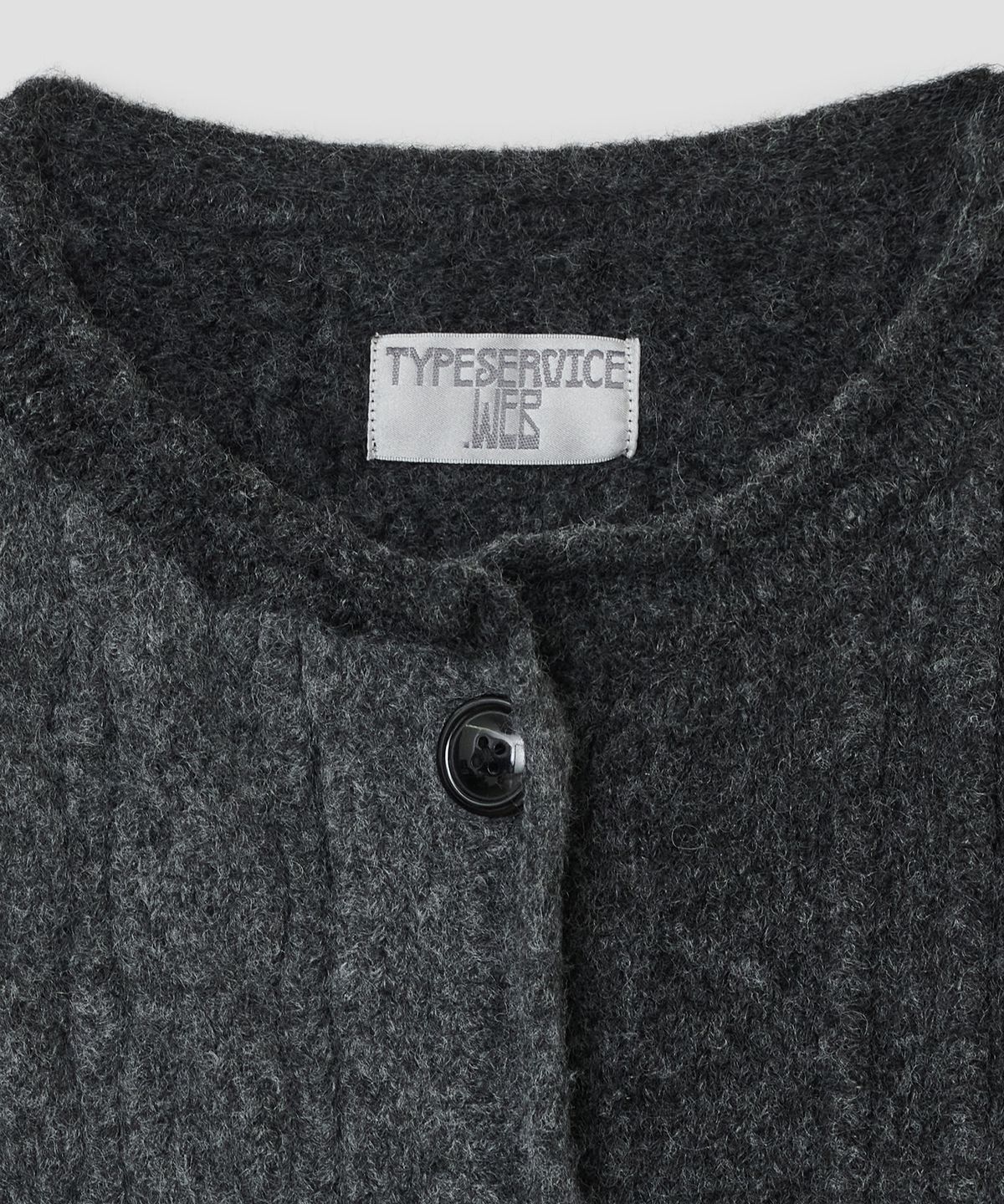 타입서비스(TYPESERVICE) Rolled Edge Cable Cardigan [Gray]