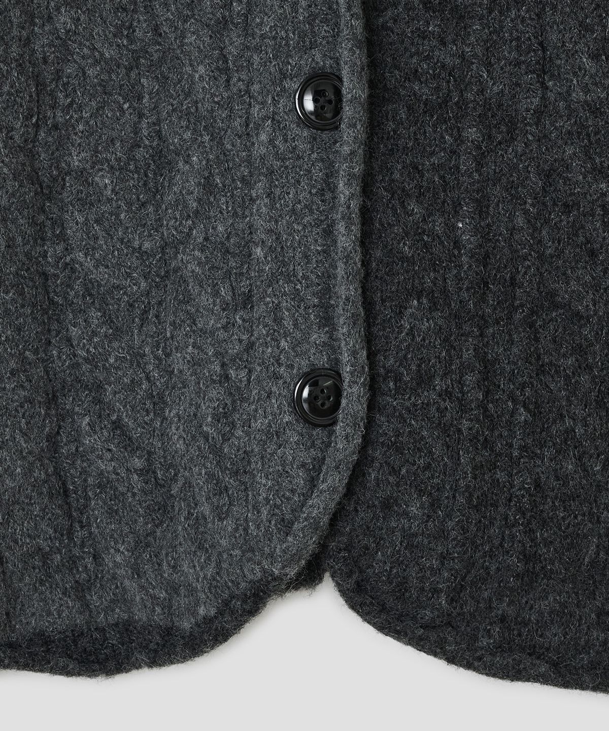 타입서비스(TYPESERVICE) Rolled Edge Cable Cardigan [Gray]