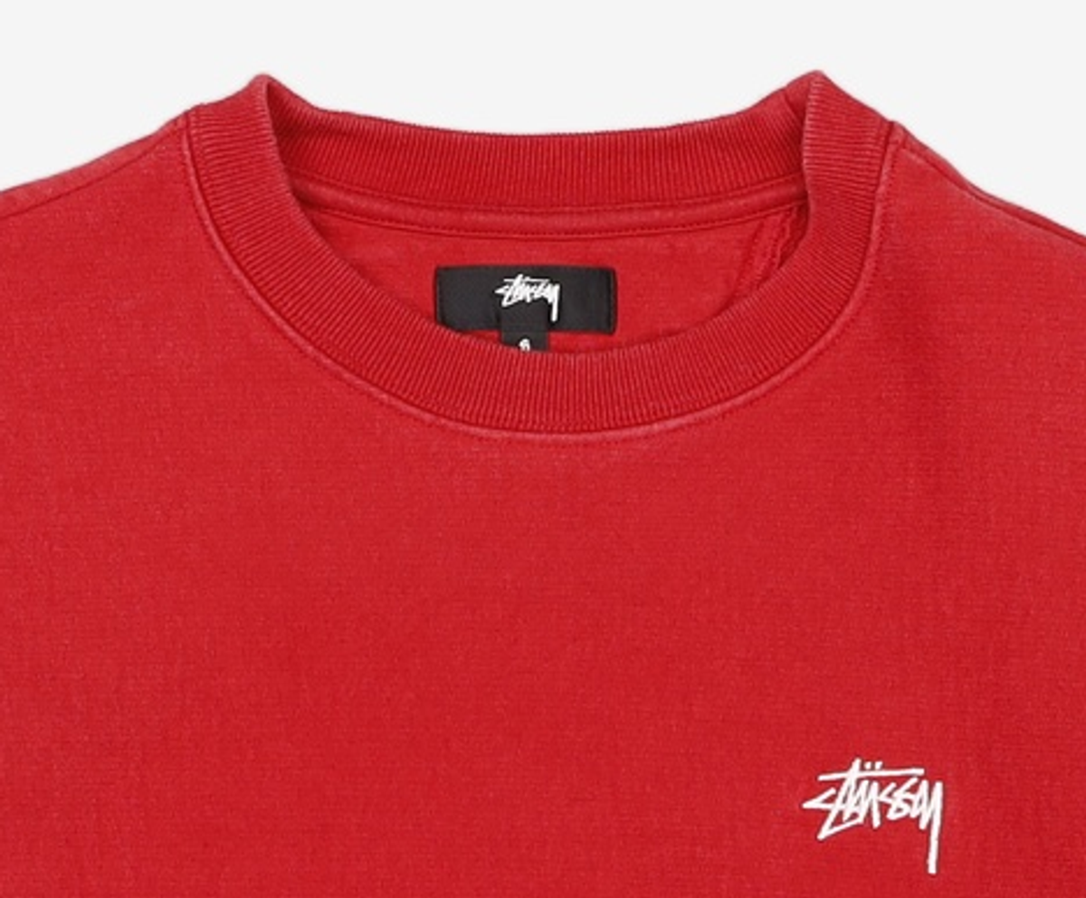 스투시(STUSSY) 오버다이드 스탁 로고 맨투맨 - 블랙 / 118480BLACK S