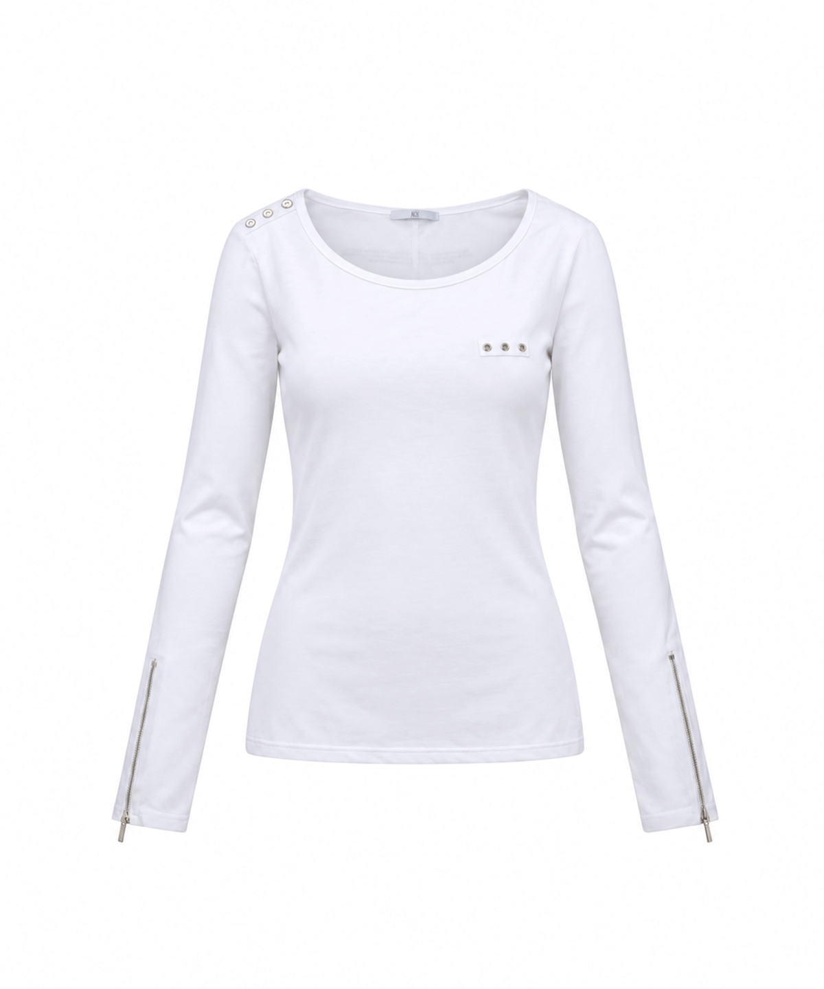 어니브(ANIV) MARKED SEAM ZIP LONG SLEEVE WHITE