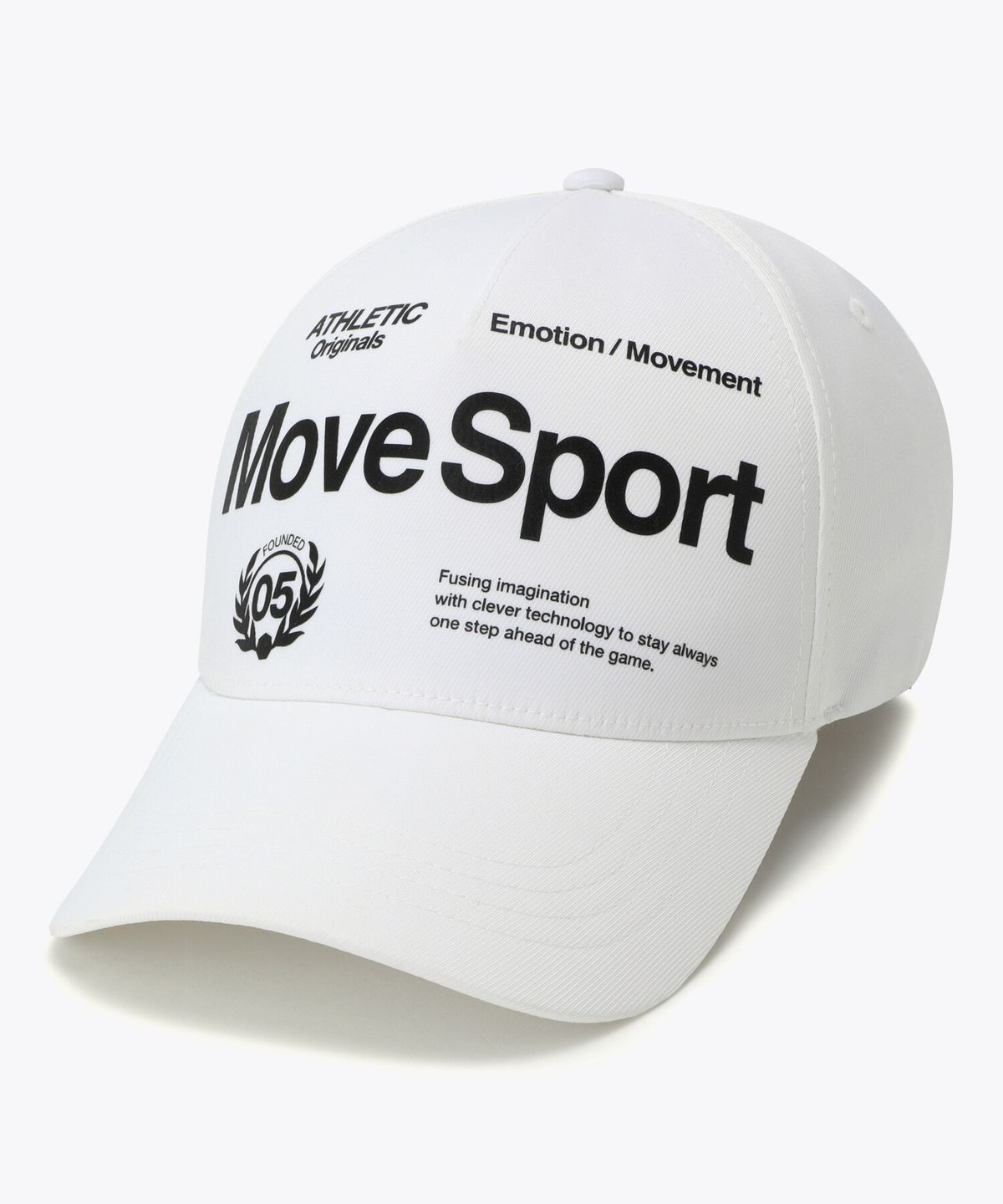무브스포츠 바이 데상트(MOVESPORT BY DESCENTE) 워딩 그래픽 볼캡 화이트 VS123ECP12