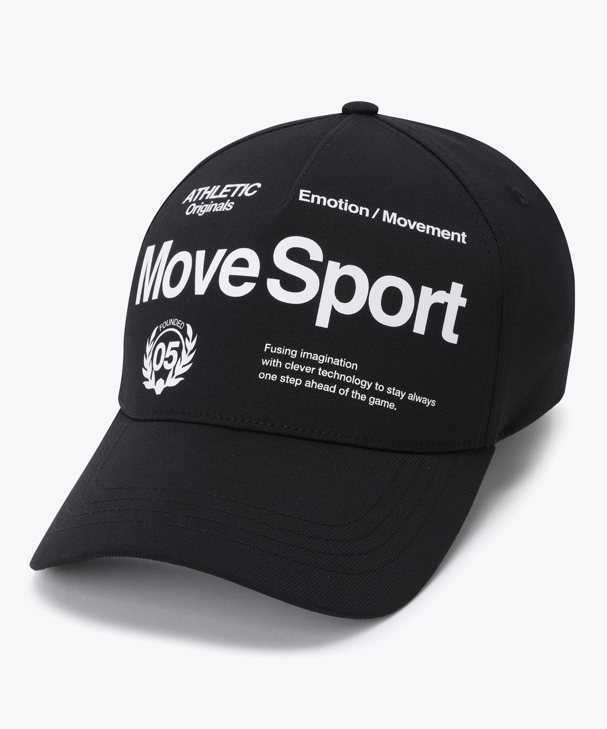 무브스포츠 바이 데상트(MOVESPORT BY DESCENTE) 워딩 그래픽 볼캡 블랙 VS123ECP12