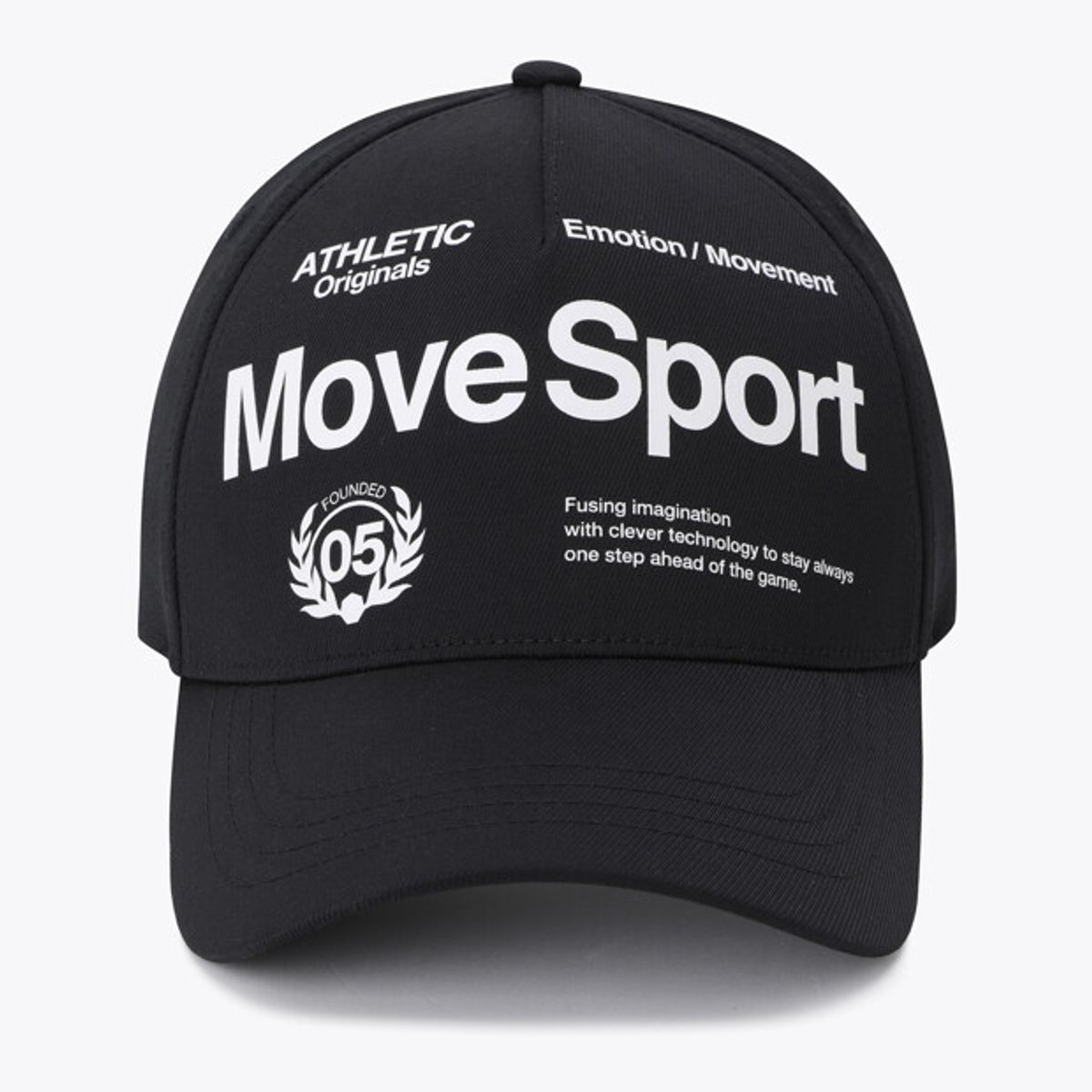 무브스포츠 바이 데상트(MOVESPORT BY DESCENTE) 워딩 그래픽 볼캡 블랙 VS123ECP12