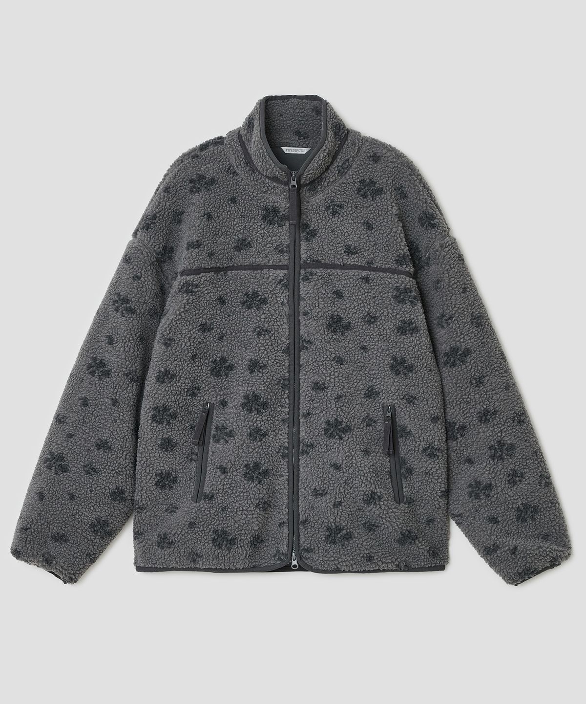 타입서비스(TYPESERVICE) Mixed Bloom Fleece Jacket [Charcoal]