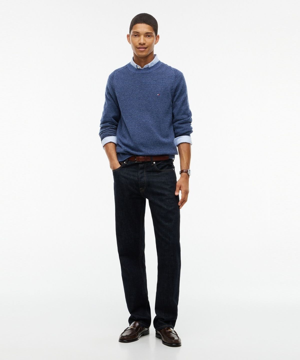 타미힐피거(TOMMY HILFIGER) 울 크루넥 스웨터 (T12G7KPO250MT10BB)