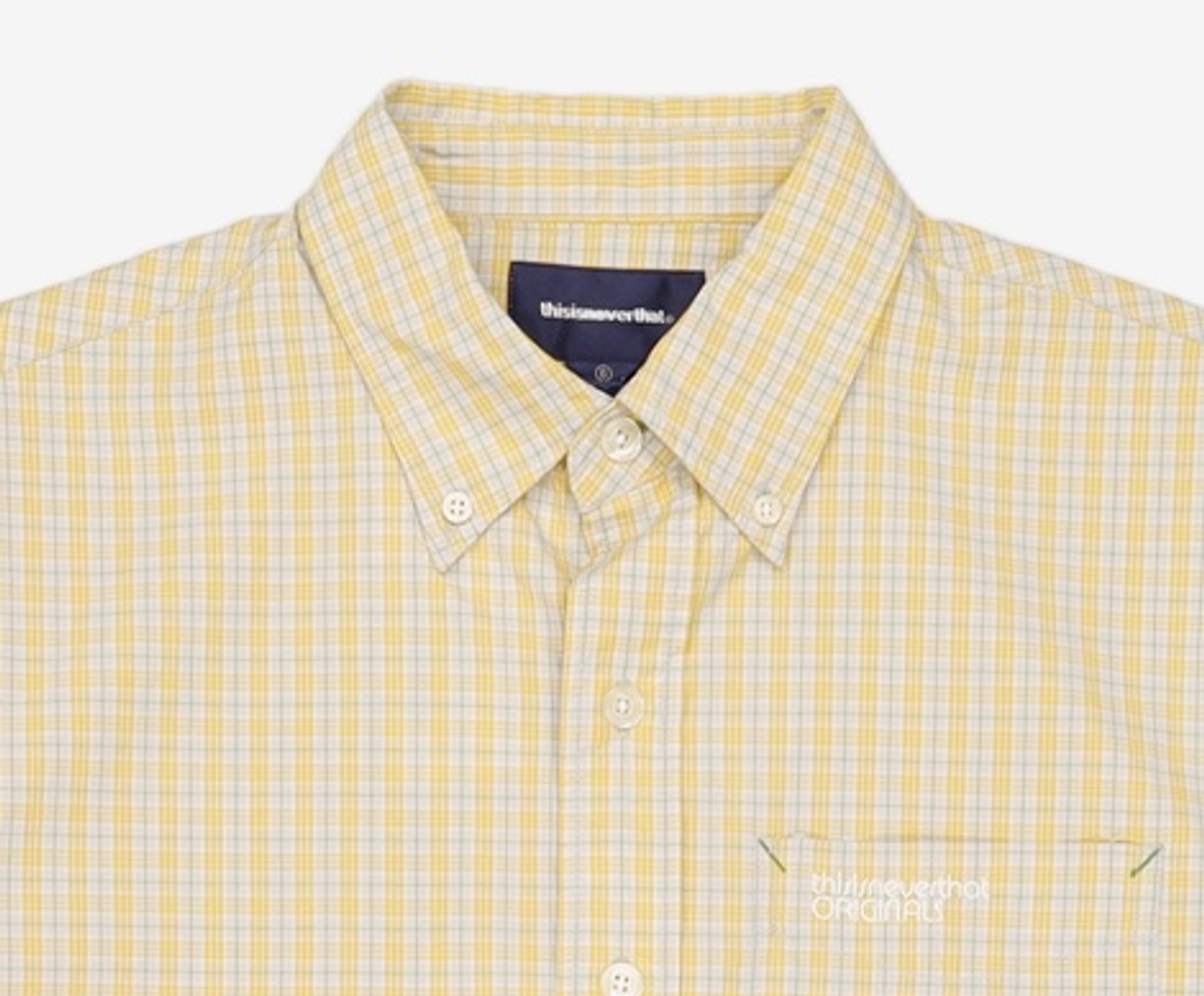 디스이즈네버댓(THISISNEVERTHAT) Washed Check Shirt Yellow S