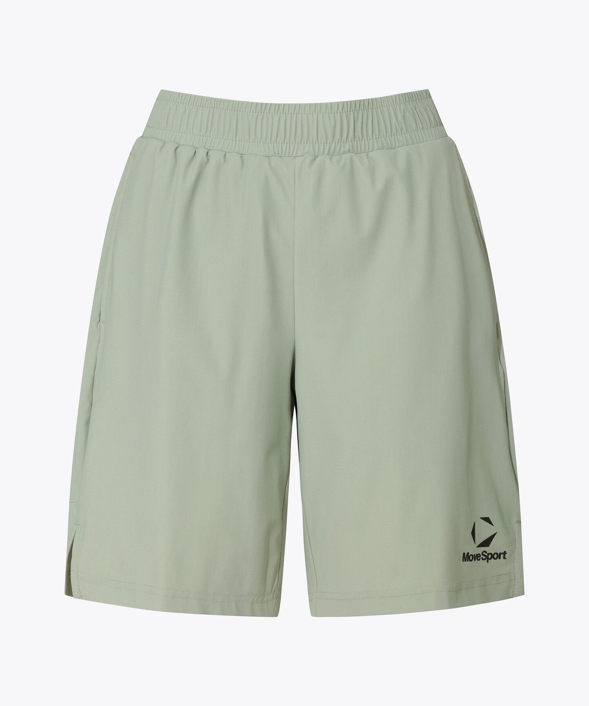 무브스포츠 바이 데상트(MOVESPORT BY DESCENTE) 로고 5부 니트 쇼츠 카키 VS121EKH11