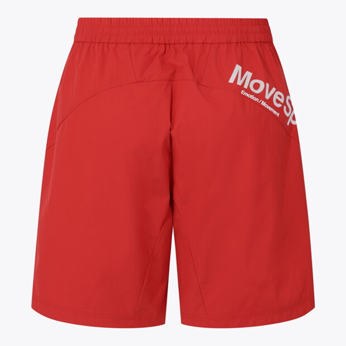 무브스포츠 바이 데상트(MOVESPORT BY DESCENTE) 로고 5부 우븐 쇼츠 레드 VS121EHP11
