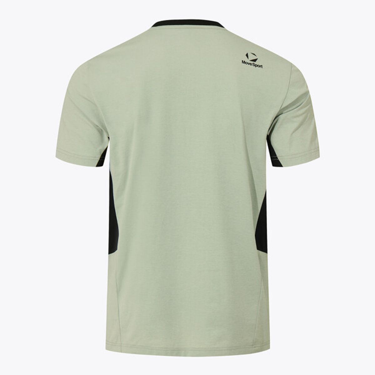 무브스포츠 바이 데상트(MOVESPORT BY DESCENTE) 워딩 그래픽 메쉬 배색 반팔 티셔츠 카키 VS121ETS13