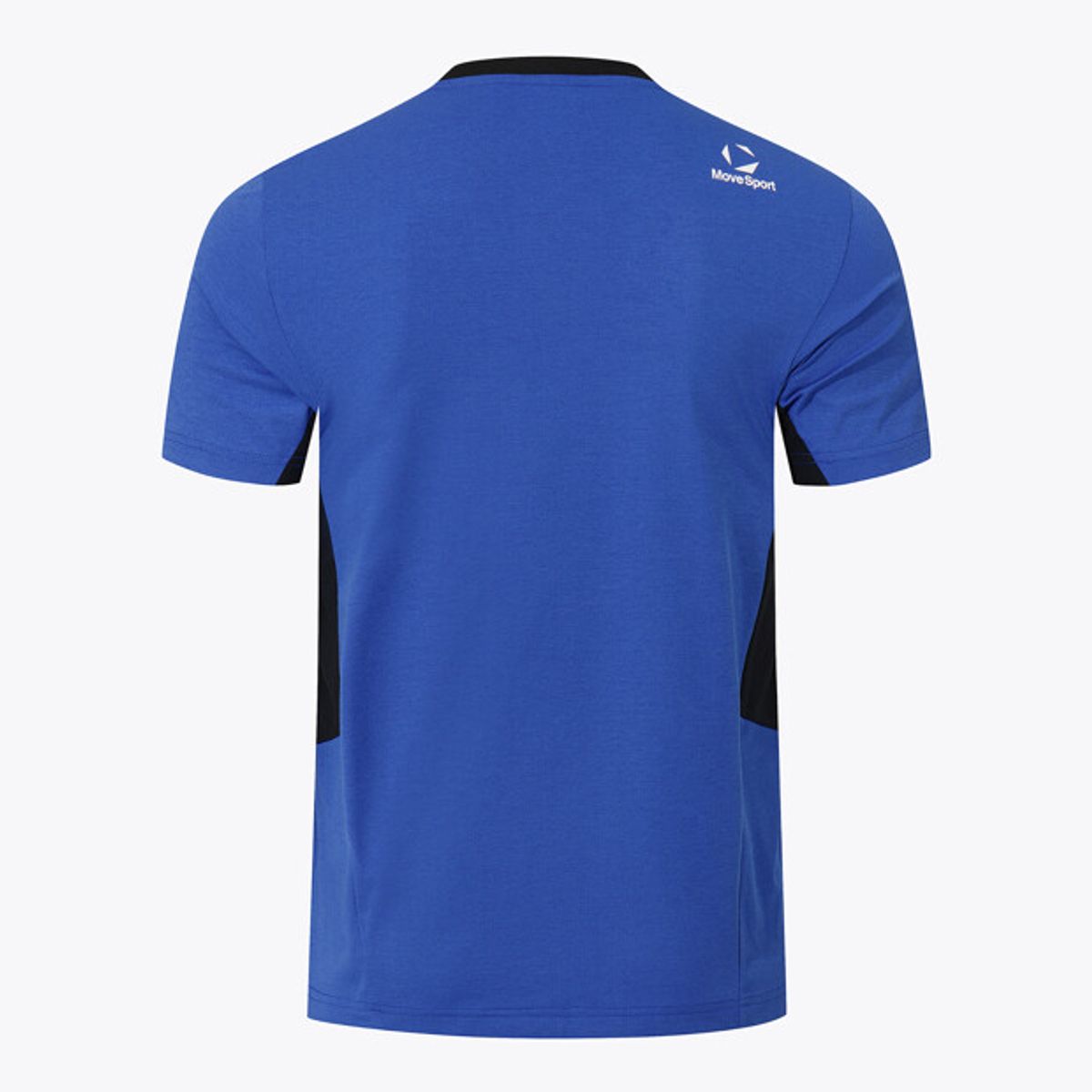 무브스포츠 바이 데상트(MOVESPORT BY DESCENTE) 워딩 그래픽 메쉬 배색 반팔 티셔츠 블루 VS121ETS13