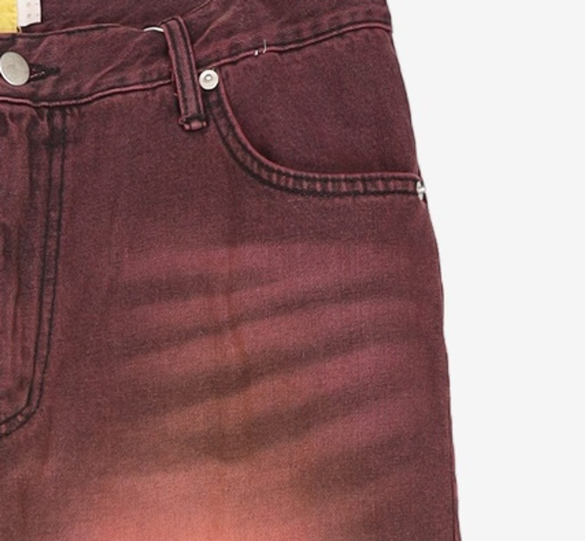 메인부스(MAINBOOTH) Color Washing Damage Pants(RED) M