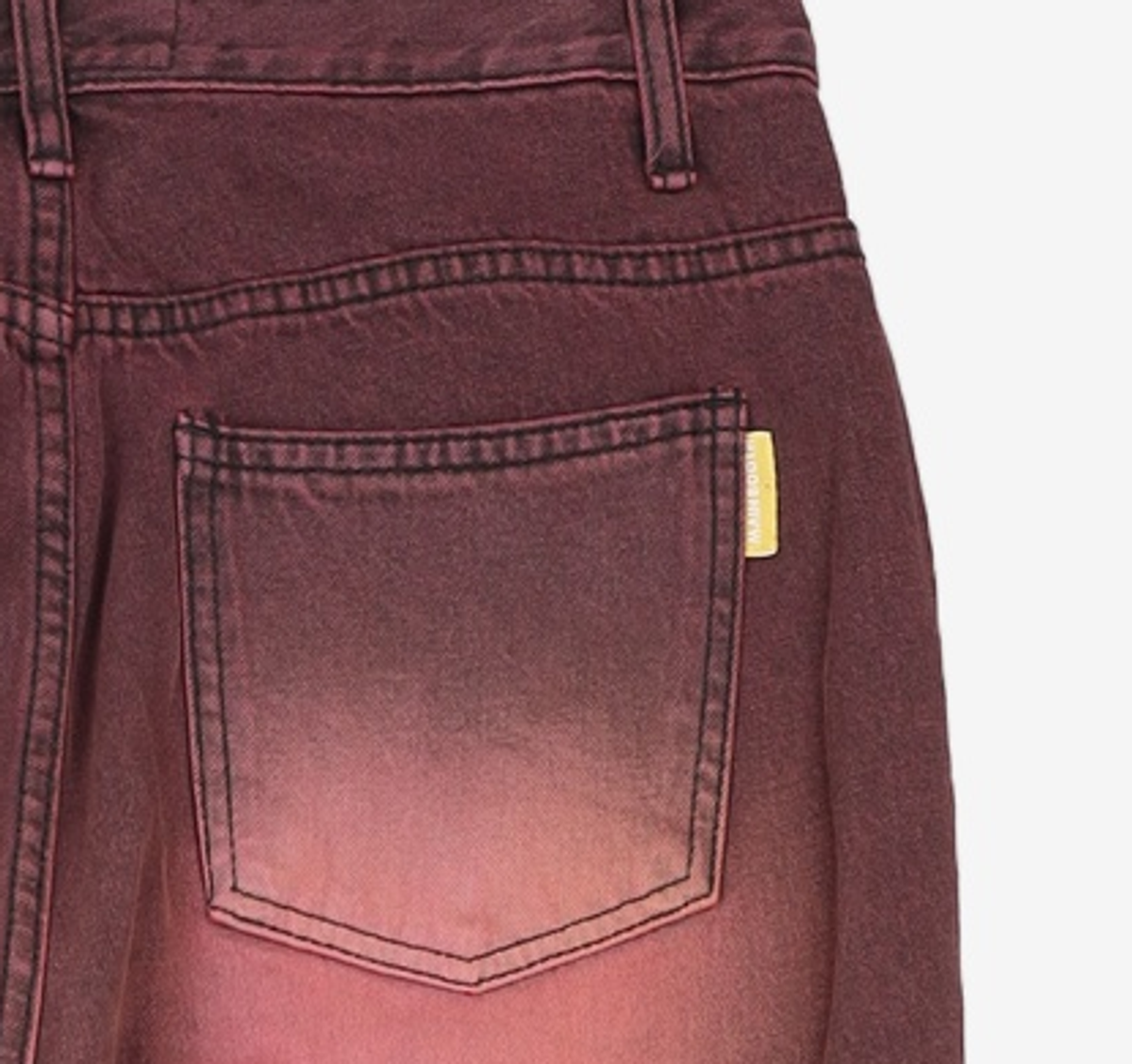 메인부스(MAINBOOTH) Color Washing Damage Pants(RED) M