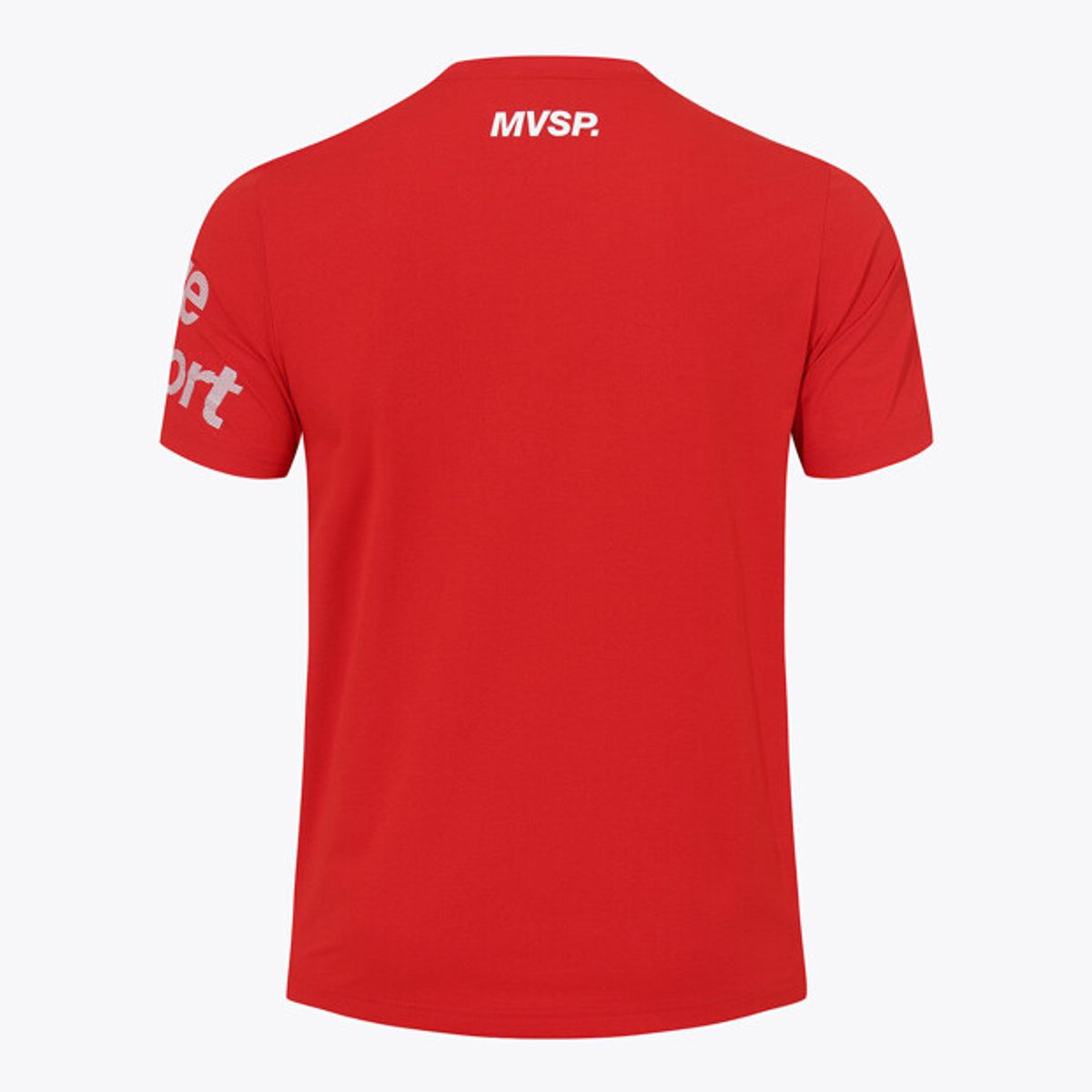 무브스포츠 바이 데상트(MOVESPORT BY DESCENTE) 숄더 워딩 그래픽 반팔 티셔츠 레드 VS121ETS15