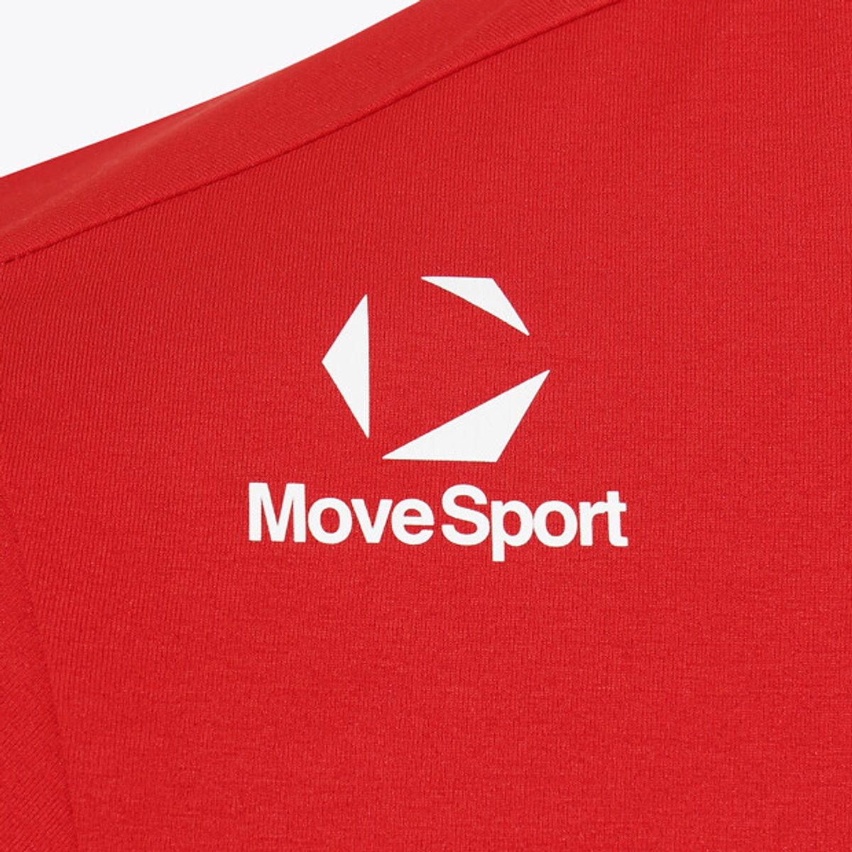 무브스포츠 바이 데상트(MOVESPORT BY DESCENTE) 숄더 워딩 그래픽 반팔 티셔츠 레드 VS121ETS15