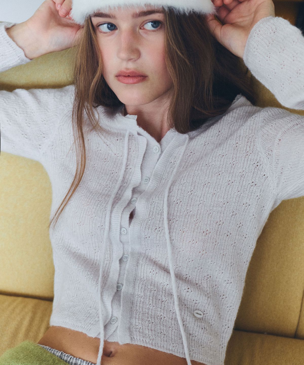 로라로라(ROLAROLA) NUBASIC SKASHI TIE CARDIGAN L/GRAY