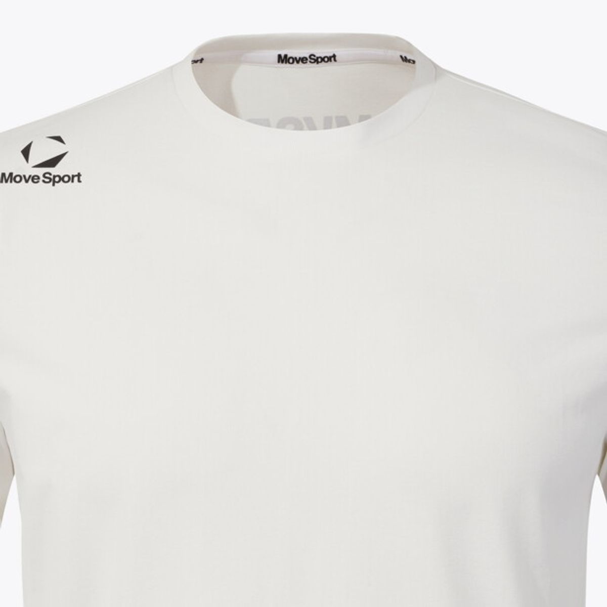 무브스포츠 바이 데상트(MOVESPORT BY DESCENTE) 워딩 그래픽 긴팔 티셔츠 화이트 VS121ETL11