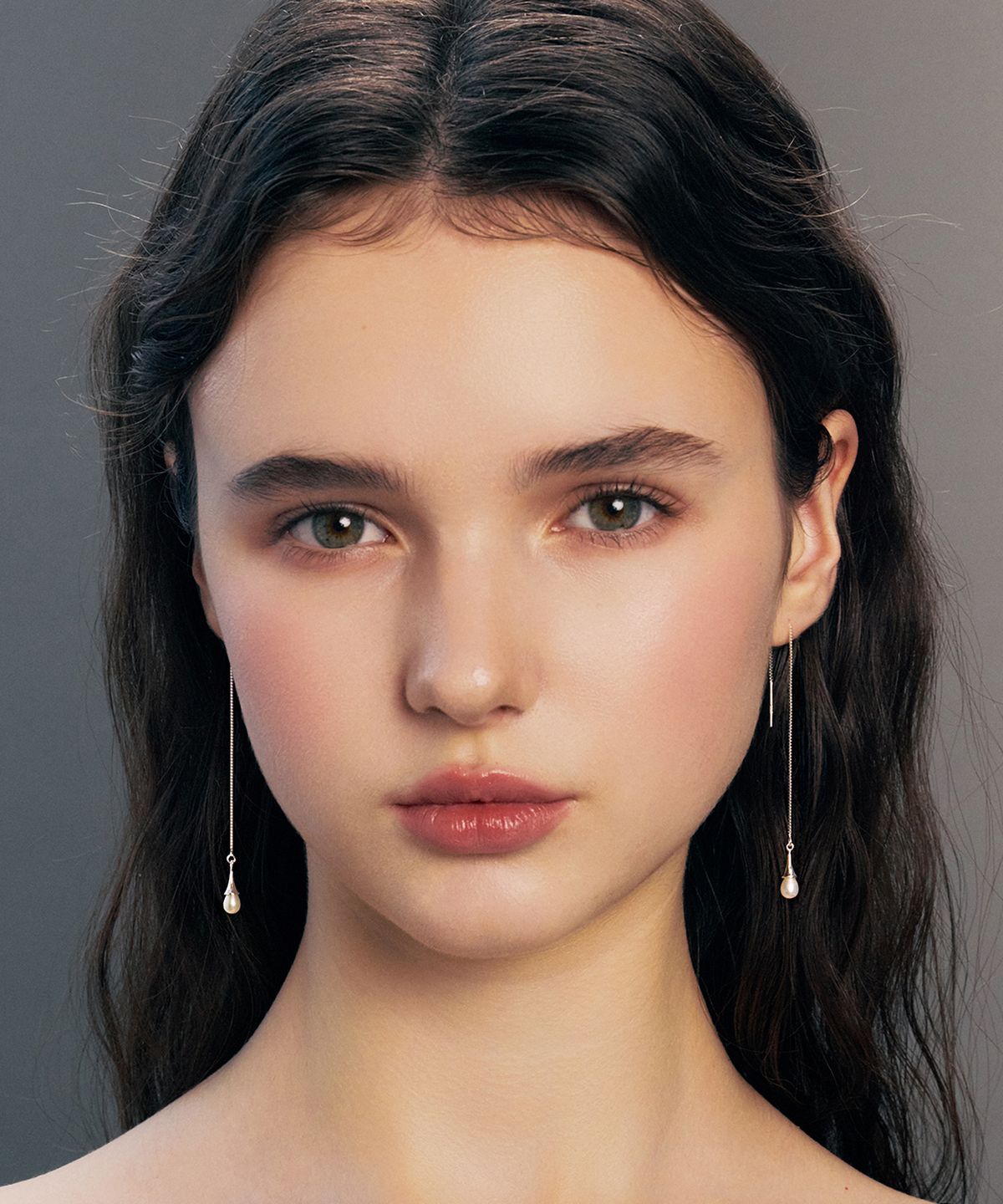 헤이(HEI) [sv925] freshwater pearl filament earrings