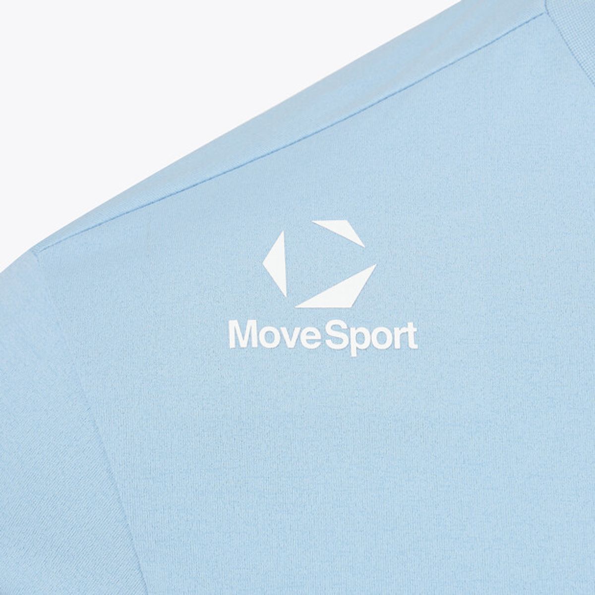 무브스포츠 바이 데상트(MOVESPORT BY DESCENTE) 워딩 그래픽 긴팔 티셔츠 라이트 블루 VS121ETL11