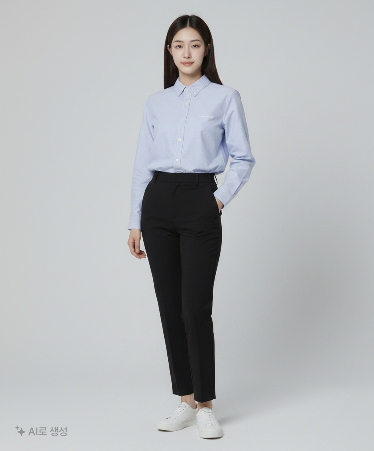 디스이즈네버댓(THISISNEVERTHAT) (SS21) T-Logo Oxford Shirt Blue M