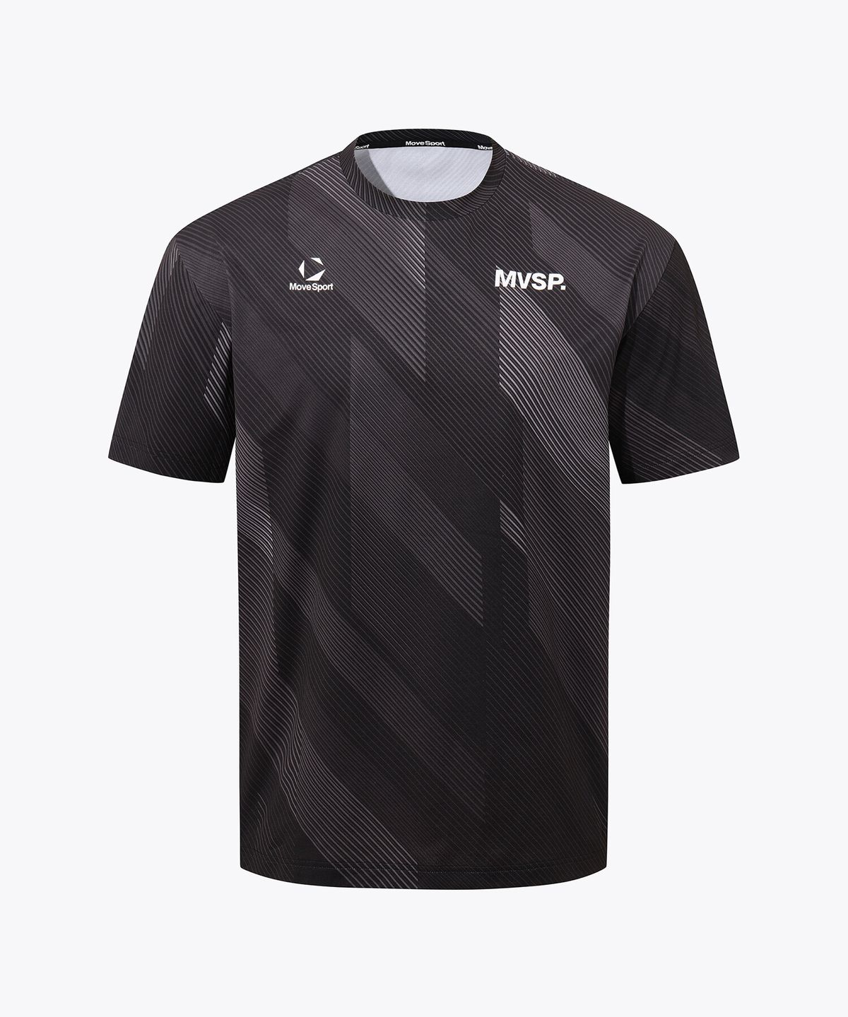 무브스포츠 바이 데상트(MOVESPORT BY DESCENTE) 랠리 스타디움 오버핏 반팔 티셔츠 블랙 VS121ETS14