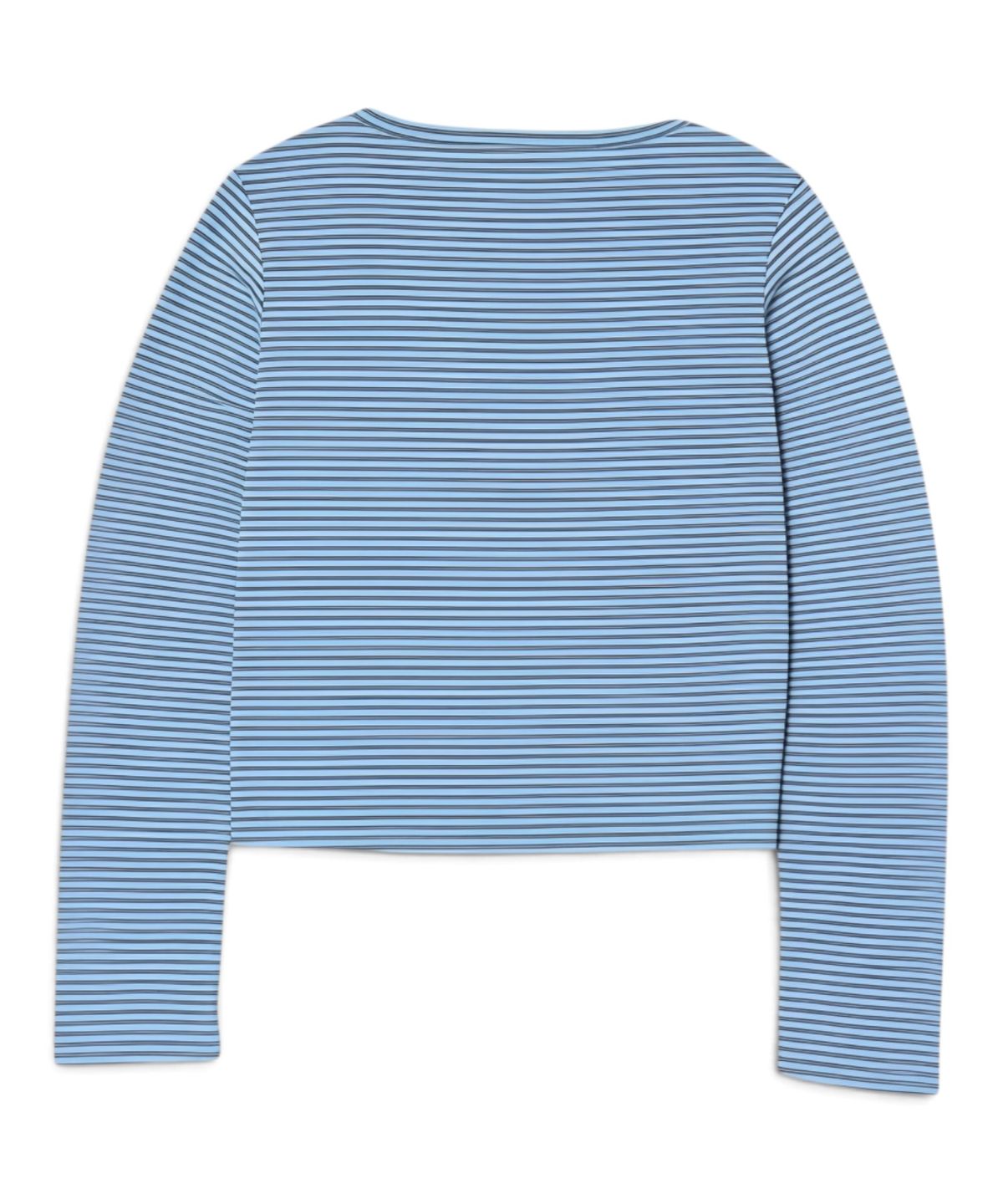 본슬리피(BORN SLIPPY) Future Wave Stripe Henley Long Sleeve Tee (Sky Blue)