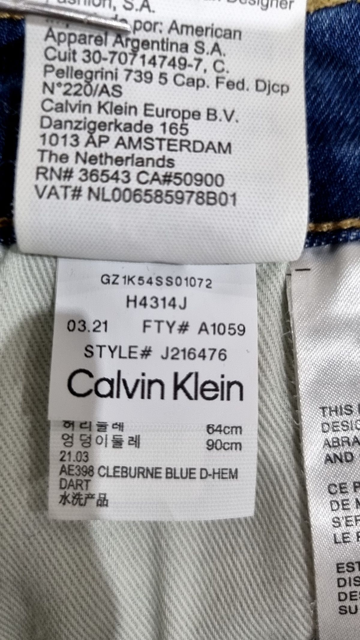 캘빈클라인 진(CALVIN KLEIN JEANS) 청/데님 팬츠 26