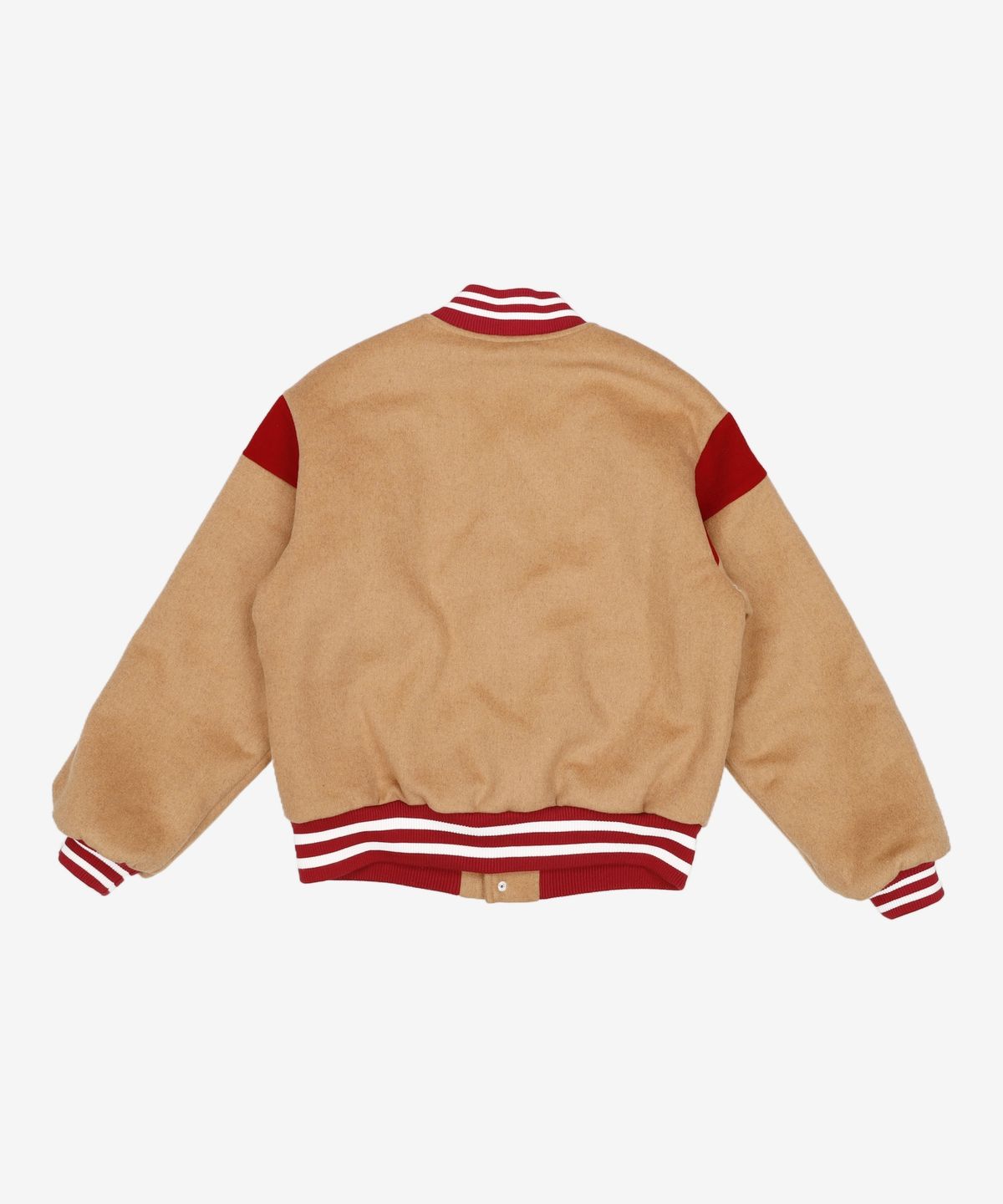 오아이오아이 컬렉션(OIOI COLLECTION) COLOR BLOCK WOOL BASEBALL JACKET [BROWN] S