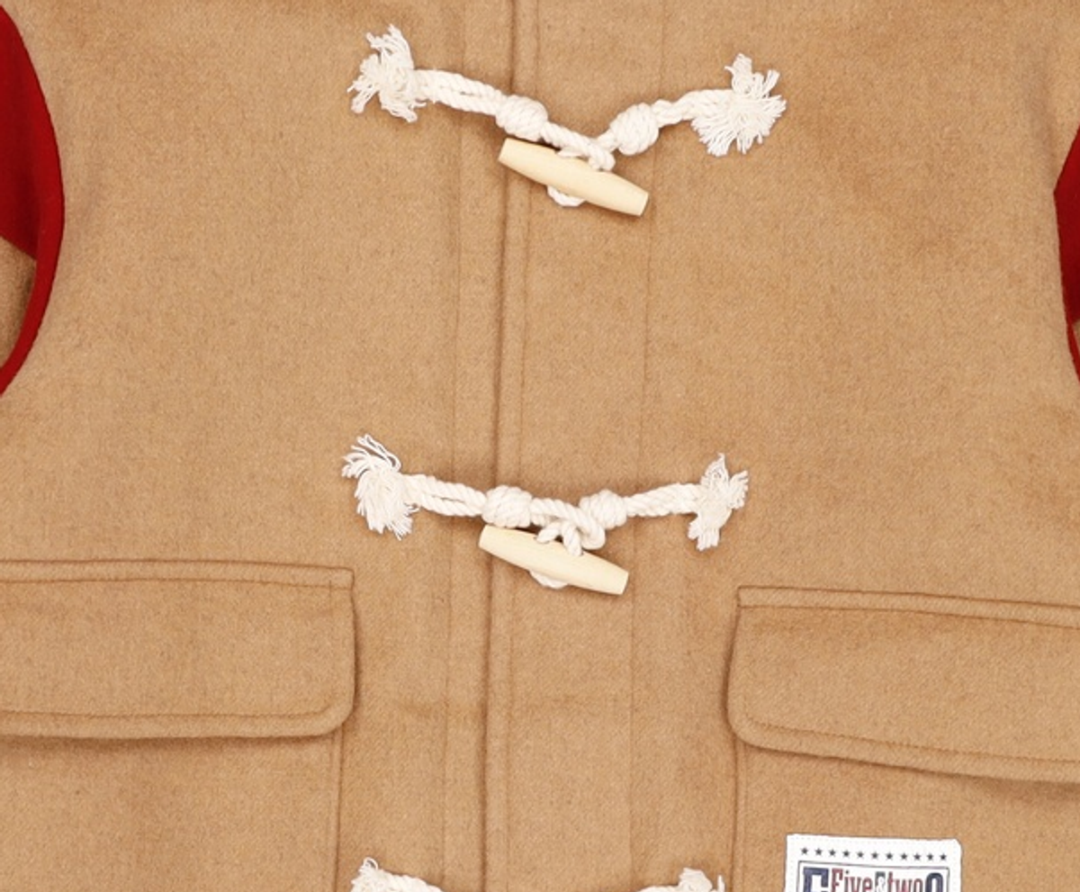 오아이오아이 컬렉션(OIOI COLLECTION) COLOR BLOCK WOOL BASEBALL JACKET [BROWN] S